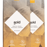 Gold | Medical Grade Liposomal Turmeric Curcumin Supplement | 60ct Capsules